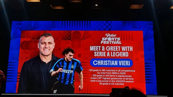Vidio Sports Festival 2026 Hadirkan Christian Vieri dan Bintang Sepak Bola Indonesia